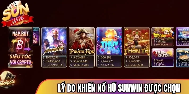 Những lý do khiến sân chơi nổ hũ Sunwin được lựa chọn