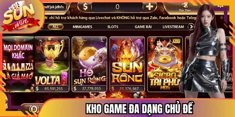Kho game đa dạng chủ đề